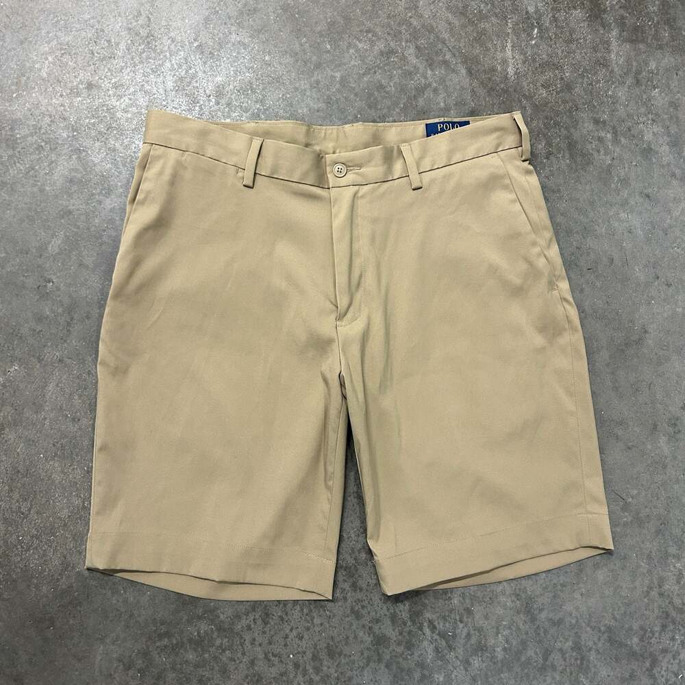 Polo Ralph Lauren Stretch Classic Fit Performance Beige Chino Golf Shorts 34